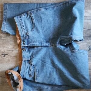 Duluth Trading Co Men's Straight Jeans - Light Blue With Reinforced Hem